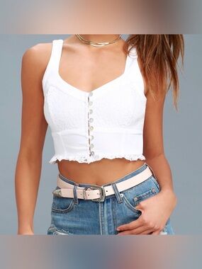 NWT Free People Here I Go Festival Lace
Crop Top, Size L